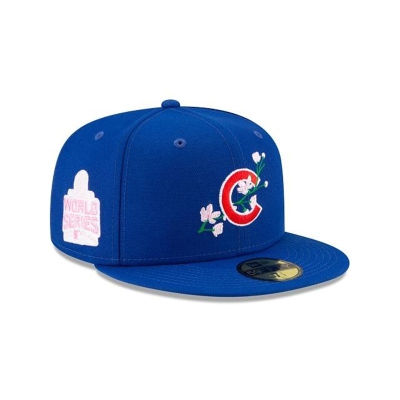 Chicago Cubs Gorra | New Era MLB Side Patch Bloom 59fifty Fitted Cap Mexico - Azules